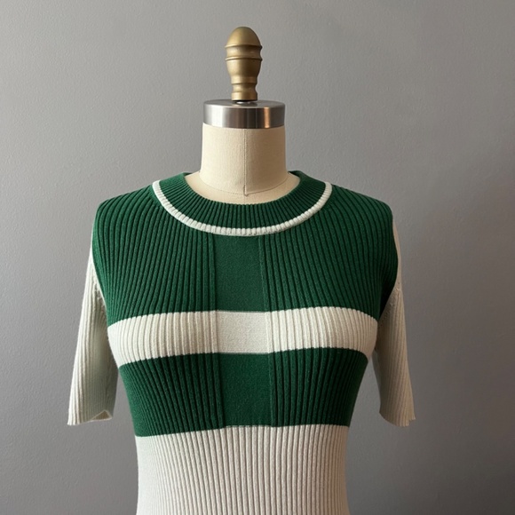 ❤️ Tory Burch ❤️ Short Sleeve Ribbed Knit Sweater - Picture 2 of 7